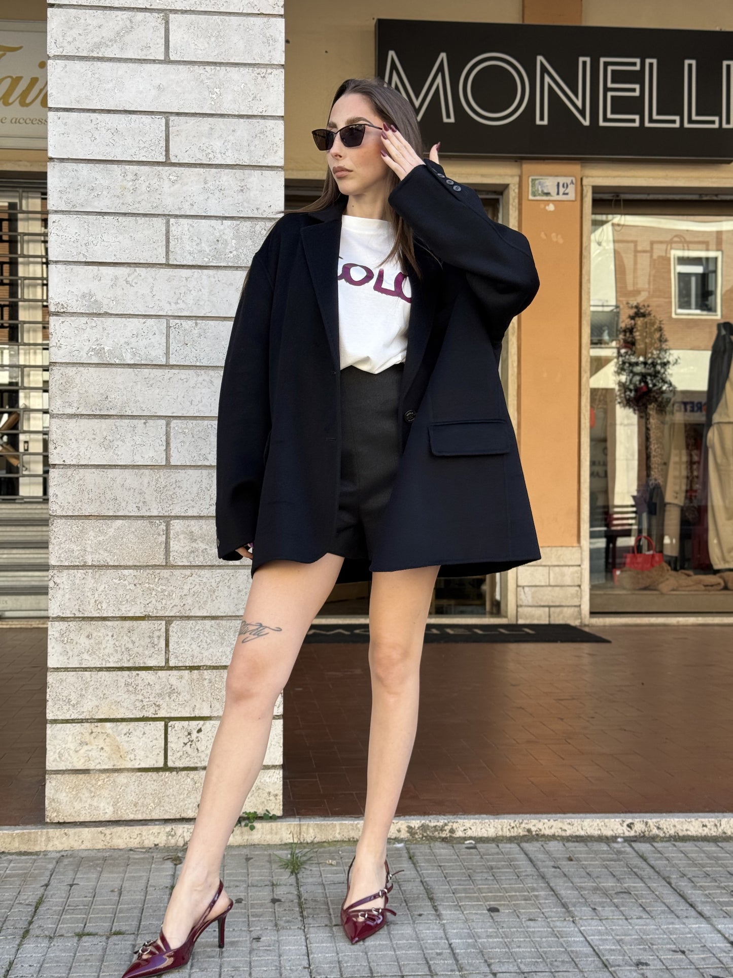 Giacca in Lana Oversize